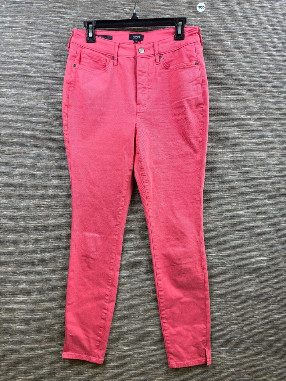 NYDJ Ami Skinny Jeans Womens Size 6 Pink Punch Lift Tuck Denim Stretch